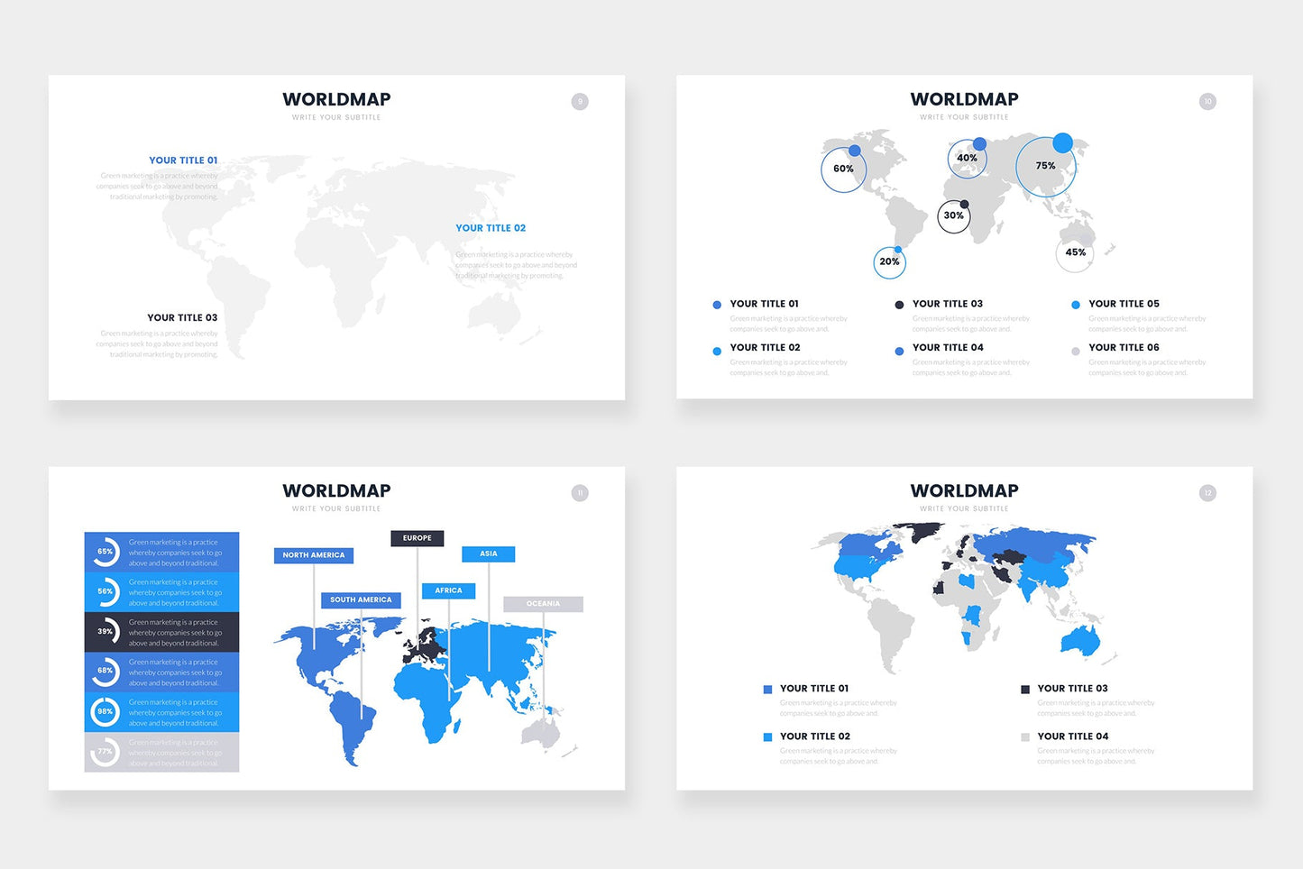 WorldMap Infographic templates