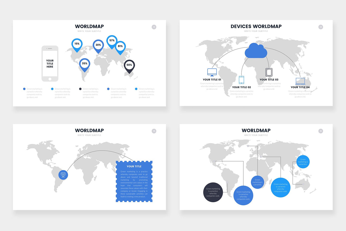 WorldMap Infographic templates